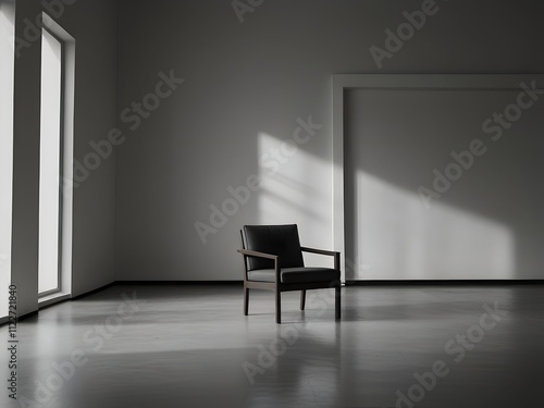 Minimalism Architectural Chair Painting Illustration Art