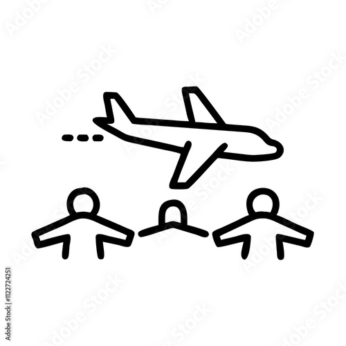 Travel group icon for group tours and shared adventures