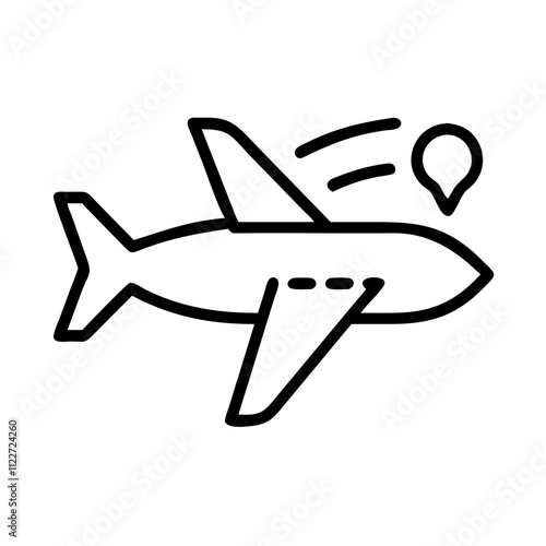 Travel agency icon for trip planning and tourism services