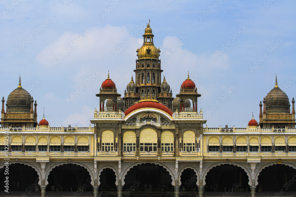 Fototapeta premium A image of historical buildings and Indian architecture in India.