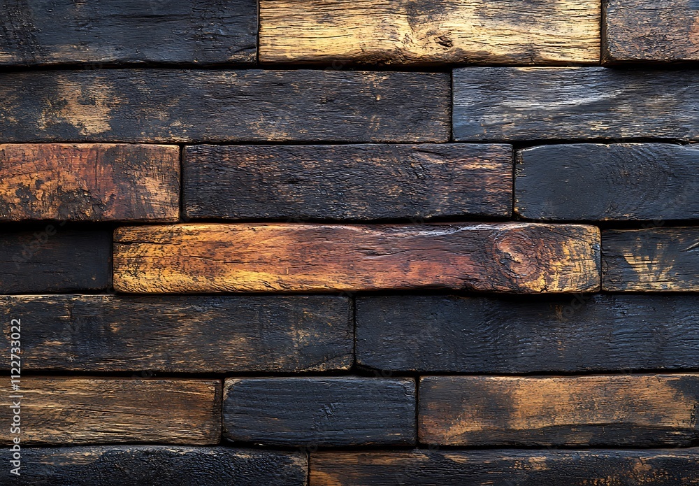 Dark and Light Wooden Blocks Wall Texture Dark and Light Wooden Blocks Wall Texture