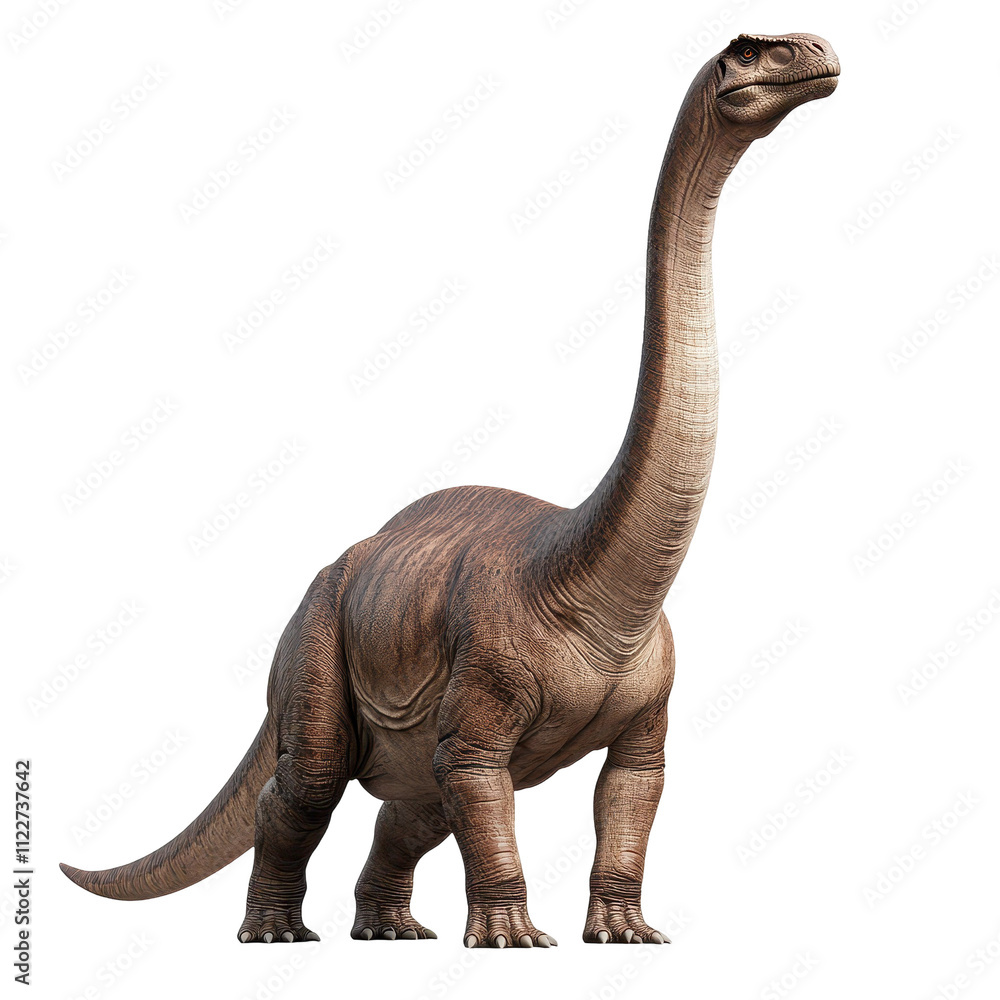 Fototapeta premium A large dinosaur standing on a white background Transparent Background