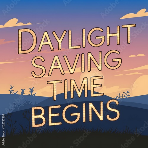 Daylight Saving Time Begins At Sunset photo