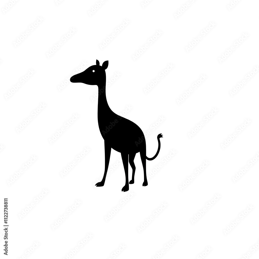 Fototapeta premium Giraffe Silhouette Icon,