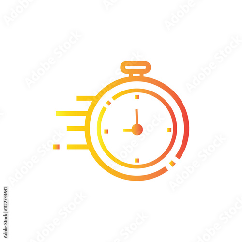 Shortest time limit stopwatch vector icon black and white set material.
