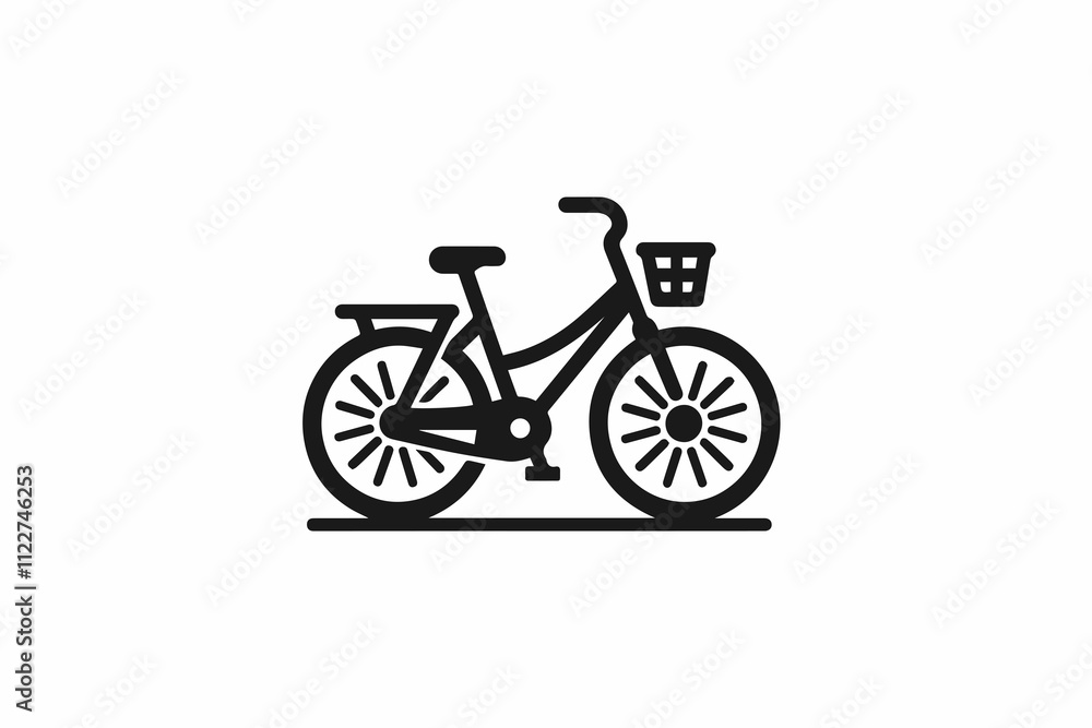 Fototapeta premium Modern bicycle illustration vector logo Concept of cycling.