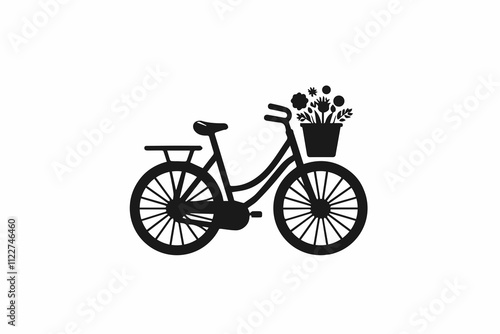 Modern bicycle illustration vector logo Concept of cycling. photo