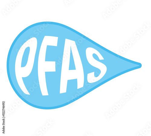 水滴とPFASのロゴ・アイコンのイメージイラスト