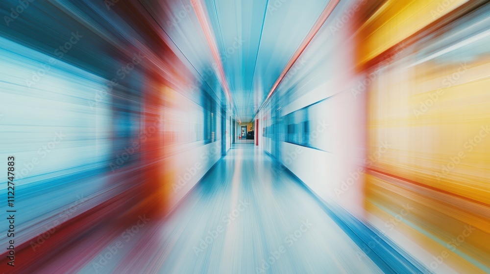 Modern abstract blur of hospital corridors and rooms for clinical visuals. Modern abstract blur of hospital corridors and rooms for clinical visuals.