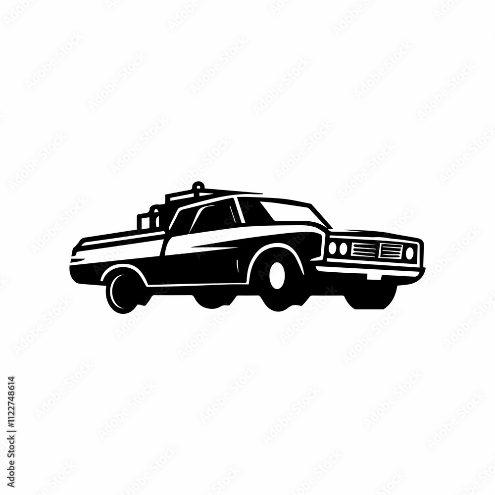 Fototapeta premium Car logo Silhouette on white background