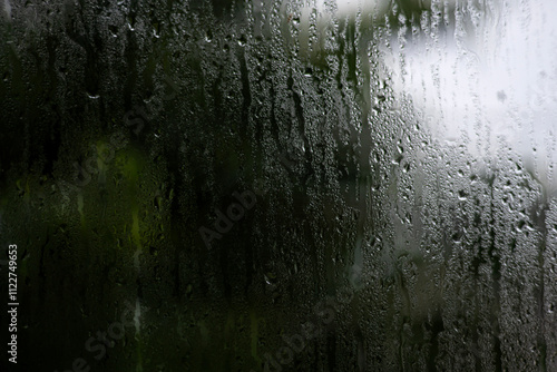 Water Drops On Glass Window Background photo