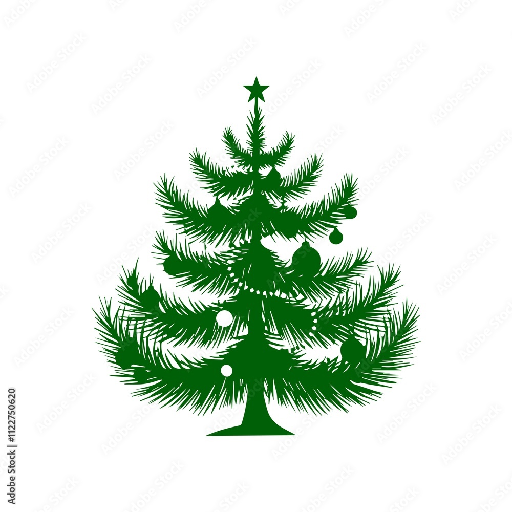Fototapeta premium Christmas tree icon Christmas tree logo vector