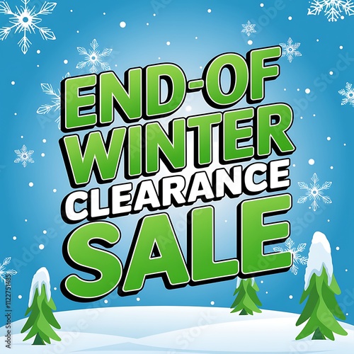 End Of Winter Clearance Sale Advertisement Graphic photo