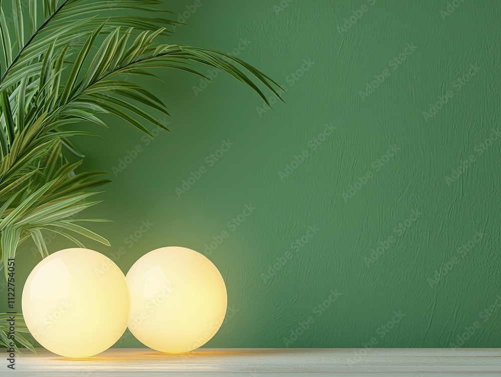 Breathe in fresh energy represented by glowing orbs, vibrant green backdrop, rejuvenation and harmony theme. Breathe in fresh energy represented by glowing orbs, vibrant green backdrop, rejuvenation and harmony theme.