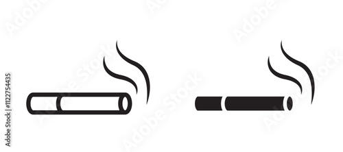 Cigarette liner icon vector set.