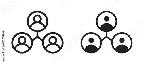 Network liner icon vector set.