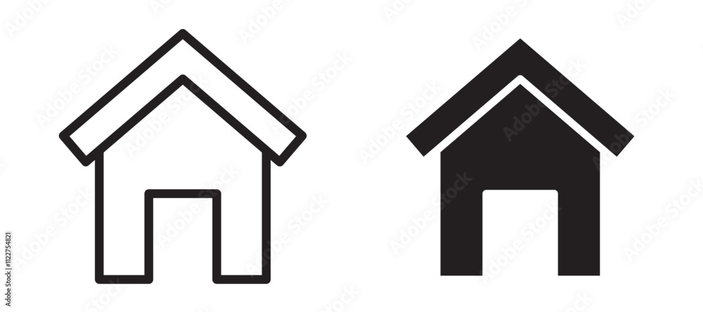 Home liner icon vector set. Home liner icon vector set.
