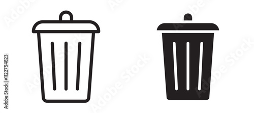 Trash liner icon vector set.