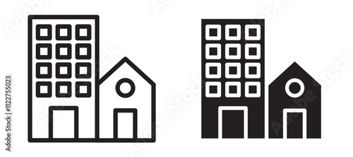 Real estate liner icon vector set.