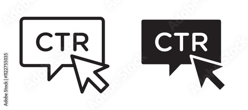 CTR liner icon vector set.