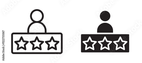 Customer loyalty liner icon vector set.