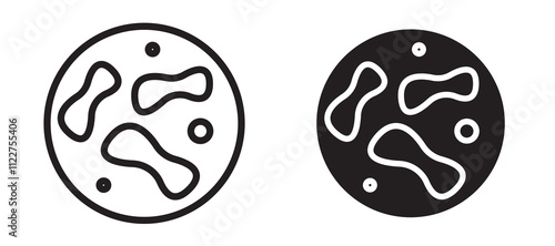 Microorganism liner icon vector set.
