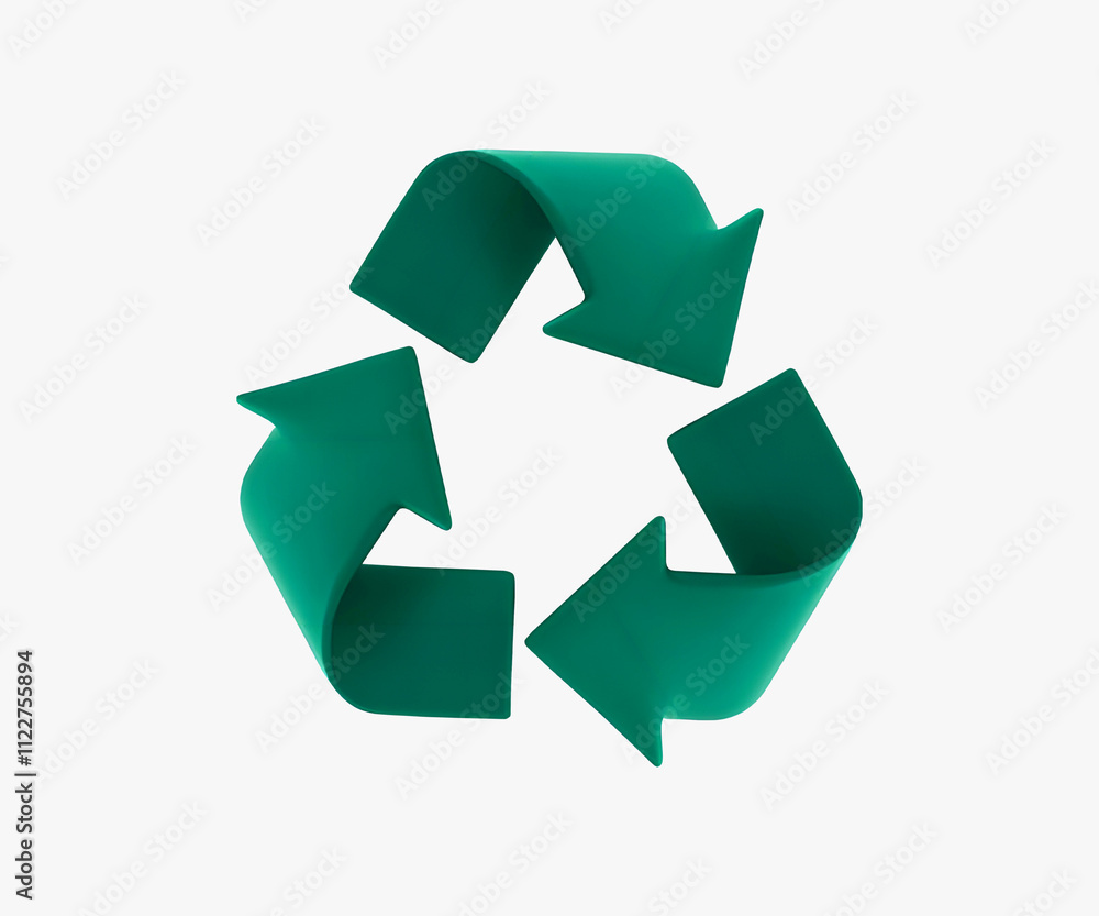 Obraz premium Recycle Badge 3D Illustration