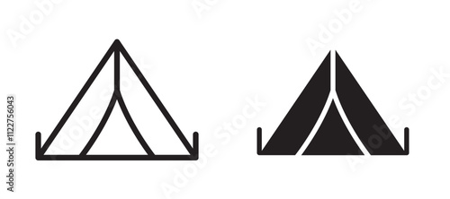 Tent liner icon vector set.