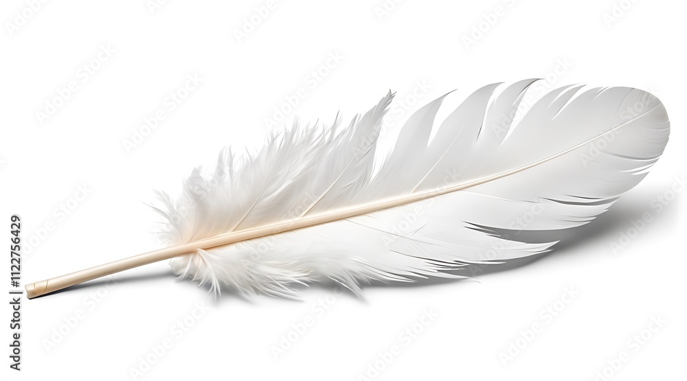 Obraz premium white_feather_isolated_on_transparent_background