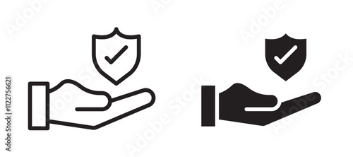 Policyholder liner icon vector set.