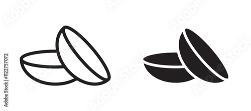 contact lenses liner icon vector set.