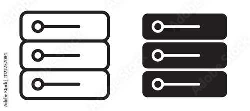 Server liner icon vector set.