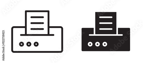 Print liner icon vector set.