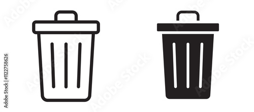 Bin liner icon vector set.
