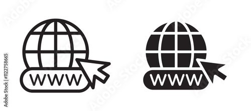 Website liner icon vector set.