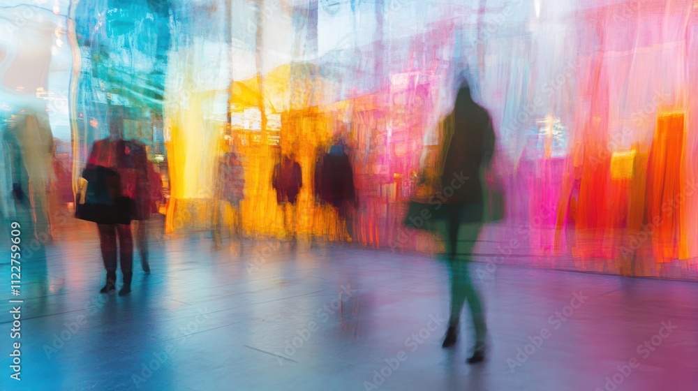 Eco-conscious abstract blur of an expo scene with natural and soft lighting. Eco-conscious abstract blur of an expo scene with natural and soft lighting.