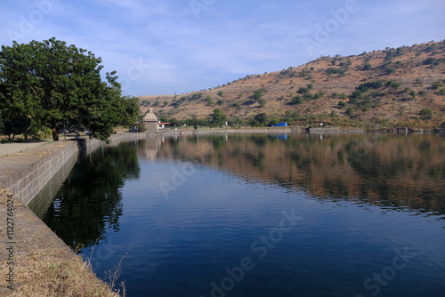 8 December 2024, Pune, Maharashtra, India, historical Mastani Lake, also known as Mastani Talab, is situated near Wadki village, It was built around 1720 during the reign of Bajirao Peshwa. photo