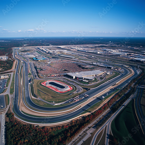 Charlotte Motor Speedway racetrack - Nascar aerial view - CHARLOTTE, NC - OCTOBER 27, 2024 
Charlotte Motor Speedway
NASCAR race
Aerial view
Racetrack
Charlotte, NC
October 27, 2024
Speedway view
NASC