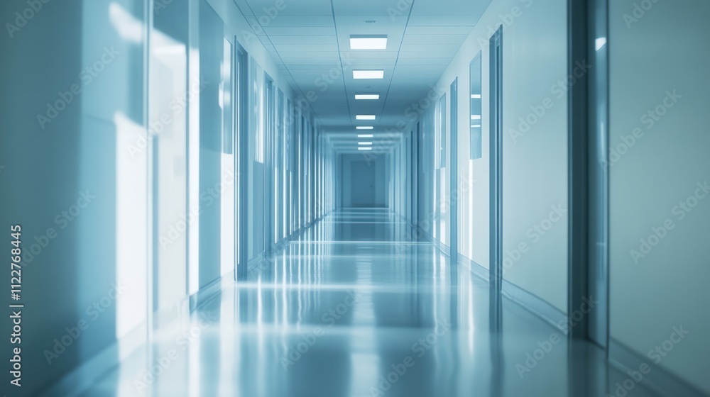 Soft-focus medical corridor visuals with calming lighting for patient-centric branding. Soft-focus medical corridor visuals with calming lighting for patient-centric branding.