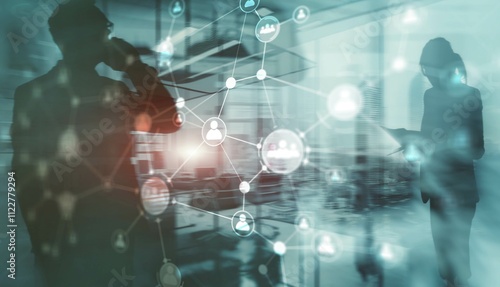 Wallpaper Mural People network connection. Network work connections concept Torontodigital.ca