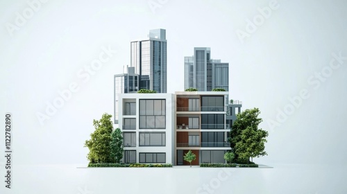 Wallpaper Mural Modern Urban Architecture: A Miniature Cityscape Torontodigital.ca