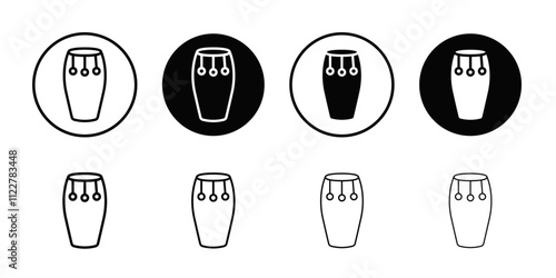 Conga drum icon Outline vector for web ui