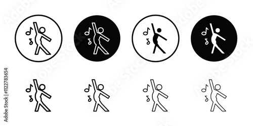 dance icon Outline vector for web ui