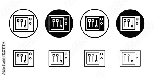 Sound mixer icon Outline vector for web ui