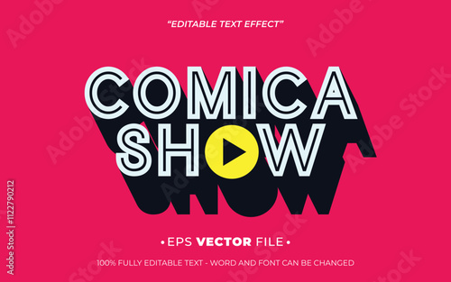 Comica Show3d text effect editable vector
