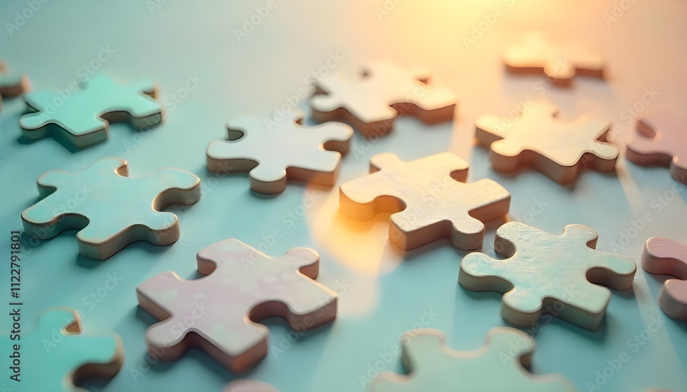 Obraz premium Abstract Puzzle Pieces Background