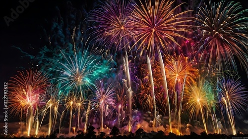 fireworks in the sky