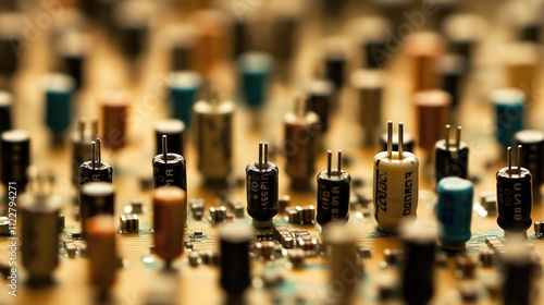Circuit components meticulously arranged on a development board, showcasing innovation and precision in electronic engineering, where every element plays a crucial role in creating functional technolo