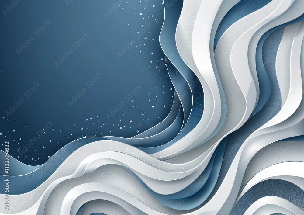 Abstract Blue and White Wavy Pattern Abstract Blue and White Wavy Pattern