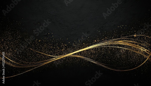 Elegant black marble texture with subtle gold veins - refined background for high-end designs. Abstract golden black marble texture background 6589